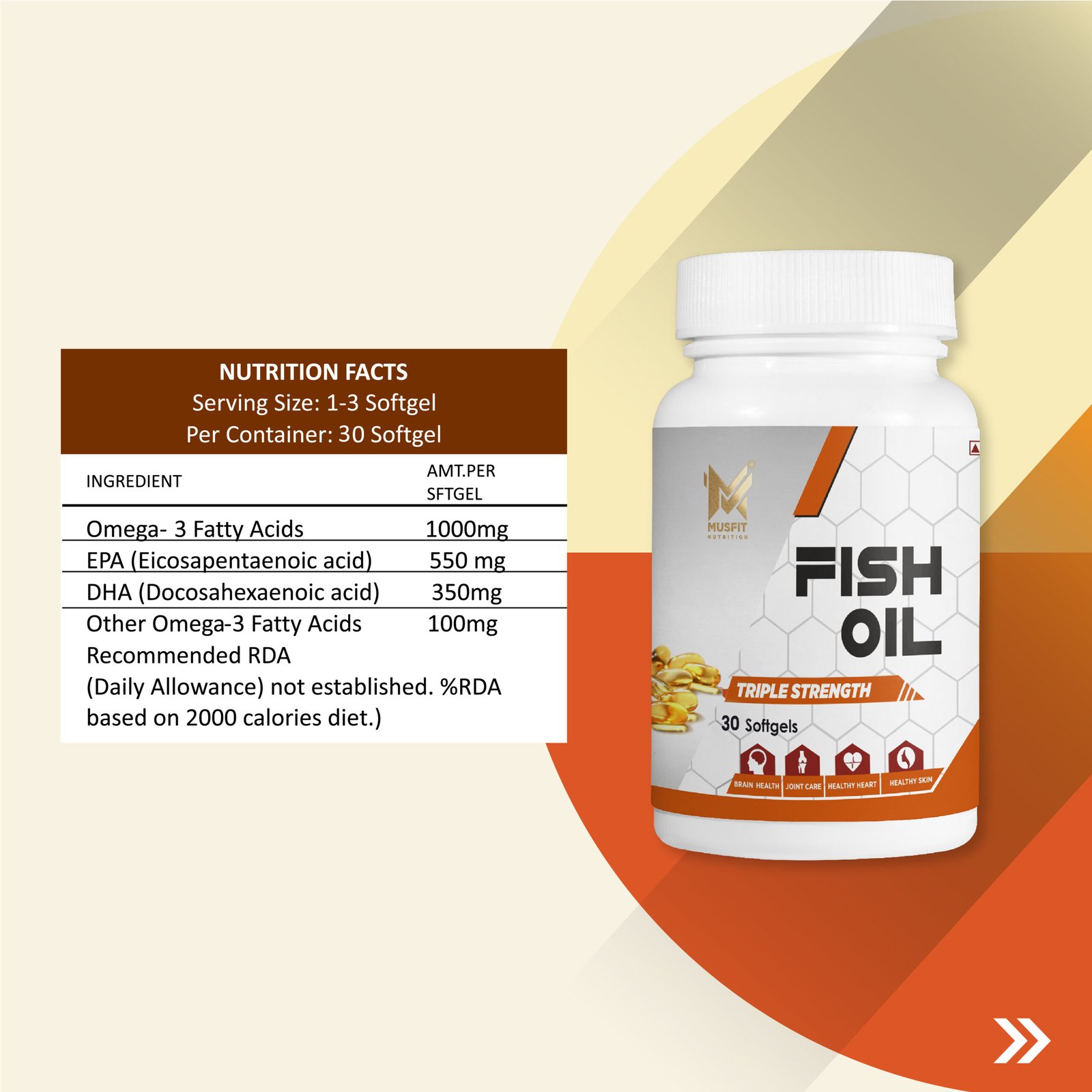 Combo Offer Fish Oil + Nitro Whey + X-TEND Pre Workout