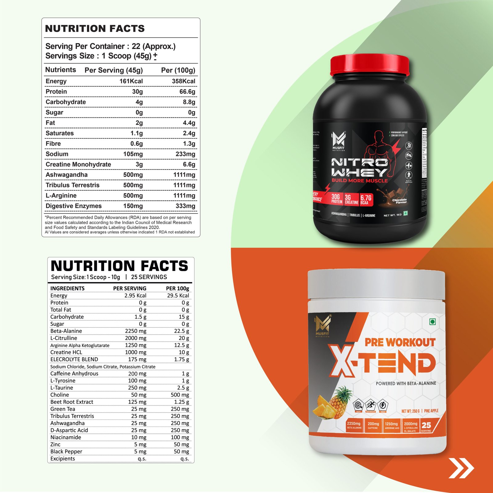 Combo Offer Nitro Whey + X-TEND Pre Workout
